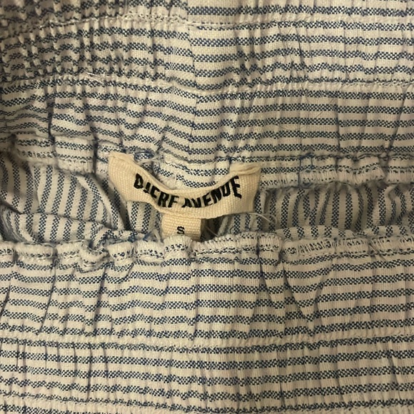 DJERF AVENUE Breezy Shorts Blue Stripe 100% Cotton - Picture 3 of 5